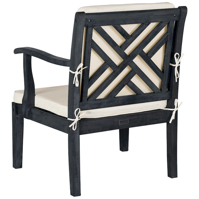 SAFAVIEH Arely Ensemble de patio 4 pièces en bois d'acacia - 48 L x 32 P x 25 H