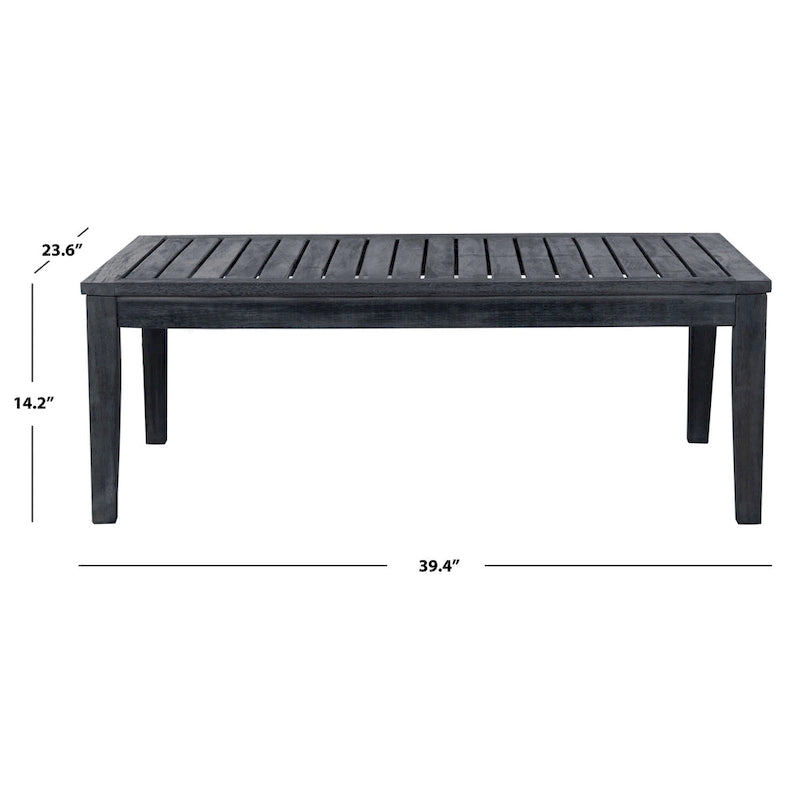 SAFAVIEH Arely Ensemble de patio 4 pièces en bois d'acacia - 48 L x 32 P x 25 H