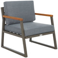 SAFAVIEH Ulviyya Ensemble de conversation d'extérieur 4 pièces pour patio - 48Wx27Dx28H