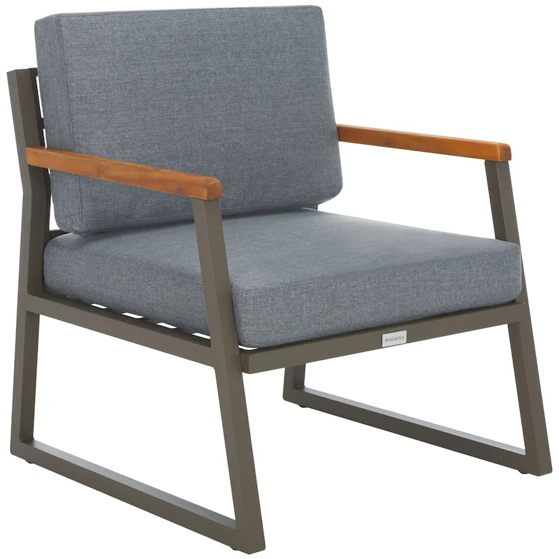 SAFAVIEH Ulviyya Ensemble de conversation d'extérieur 4 pièces pour patio - 48Wx27Dx28H