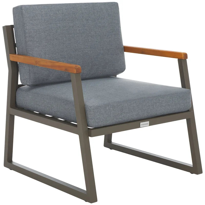 SAFAVIEH Ulviyya Ensemble de conversation d'extérieur 4 pièces pour patio - 48Wx27Dx28H