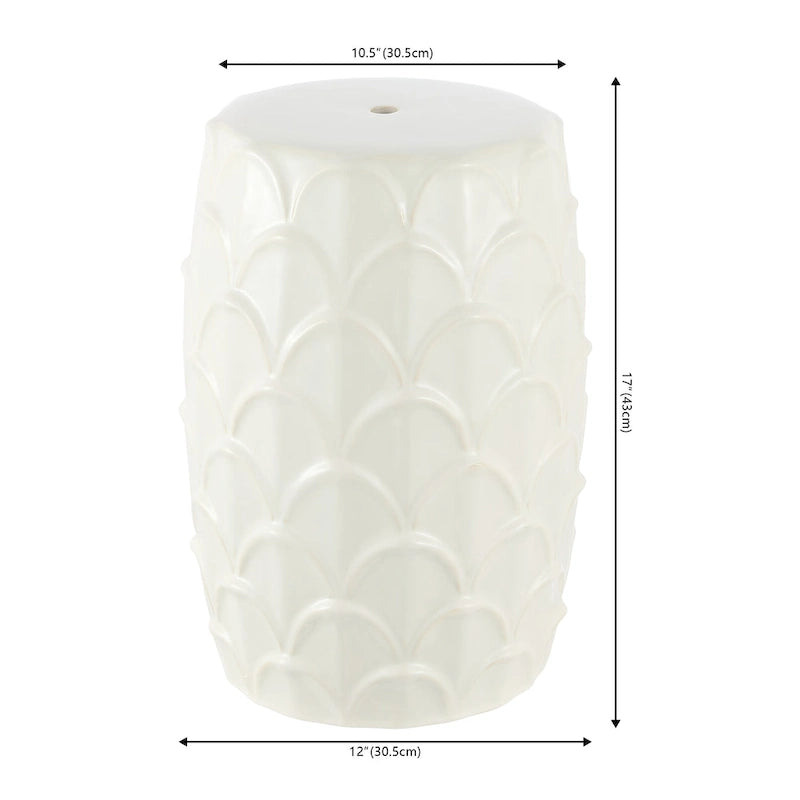 Tabouret de jardin décoratif en céramique Eulalia SAFAVIEH (entièrement assemblé)
