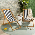 SAFAVIEH Chaise Pliante d'Extérieur Natalya (Lot de 2) - 61L x 86P x 104H