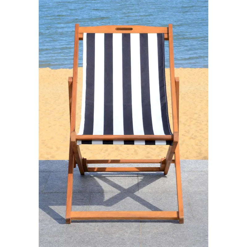 SAFAVIEH Chaise Pliante d'Extérieur Natalya (Lot de 2) - 61L x 86P x 104H