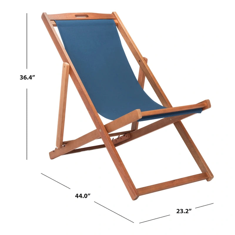 SAFAVIEH Chaise Pliante d'Extérieur Natalya (Lot de 2) - 61L x 86P x 104H