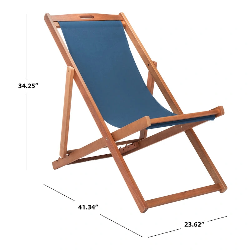 SAFAVIEH Chaise Pliante d'Extérieur Natalya (Lot de 2) - 61L x 86P x 104H