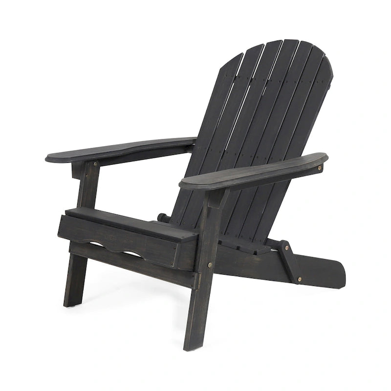 Chaise Adirondack pliante Hanlee en bois d'acacia par Christopher Knight Home - 29,50 L x 35,75 P x 34,25 H