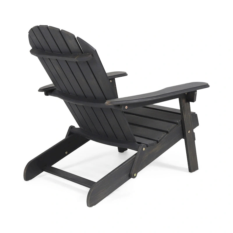 Chaise Adirondack pliante Hanlee en bois d'acacia par Christopher Knight Home - 29,50 L x 35,75 P x 34,25 H