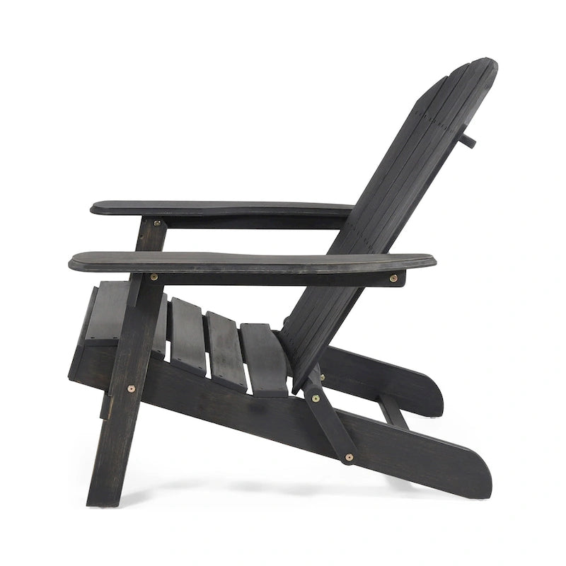 Chaise Adirondack pliante Hanlee en bois d'acacia par Christopher Knight Home - 29,50 L x 35,75 P x 34,25 H