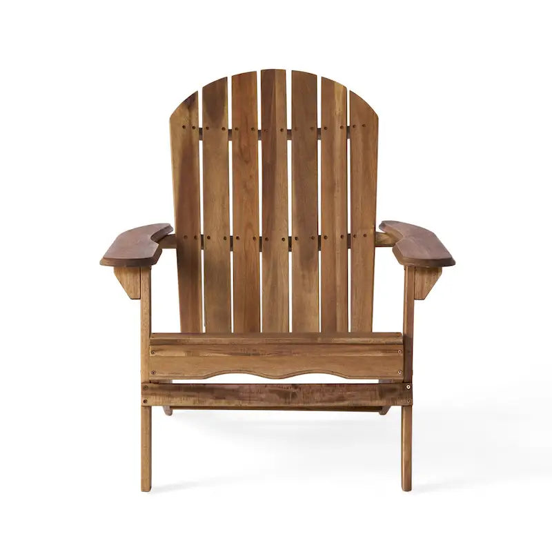 Chaise Adirondack pliante Hanlee en bois d'acacia par Christopher Knight Home - 29,50 L x 35,75 P x 34,25 H
