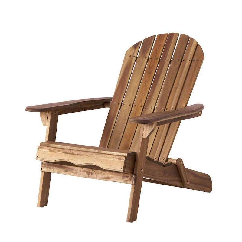 Chaise Adirondack pliante Hanlee en bois d'acacia par Christopher Knight Home - 29,50 L x 35,75 P x 34,25 H