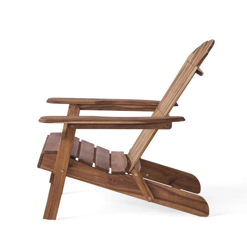 Chaise Adirondack pliante Hanlee en bois d'acacia par Christopher Knight Home - 29,50 L x 35,75 P x 34,25 H