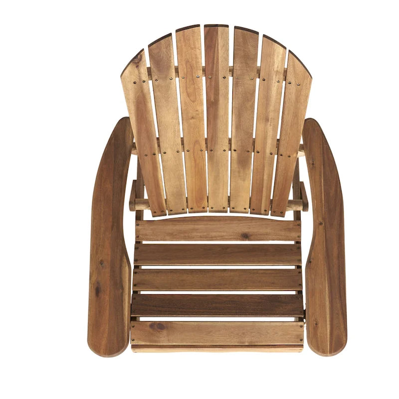 Chaise Adirondack pliante Hanlee en bois d'acacia par Christopher Knight Home - 29,50 L x 35,75 P x 34,25 H