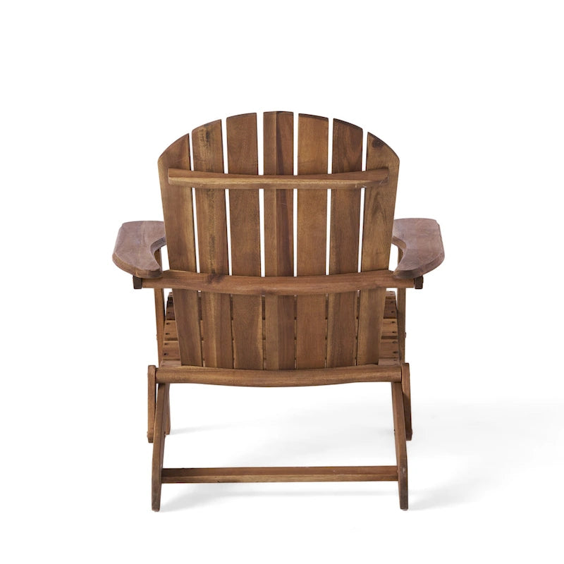 Chaise Adirondack pliante Hanlee en bois d'acacia par Christopher Knight Home - 29,50 L x 35,75 P x 34,25 H