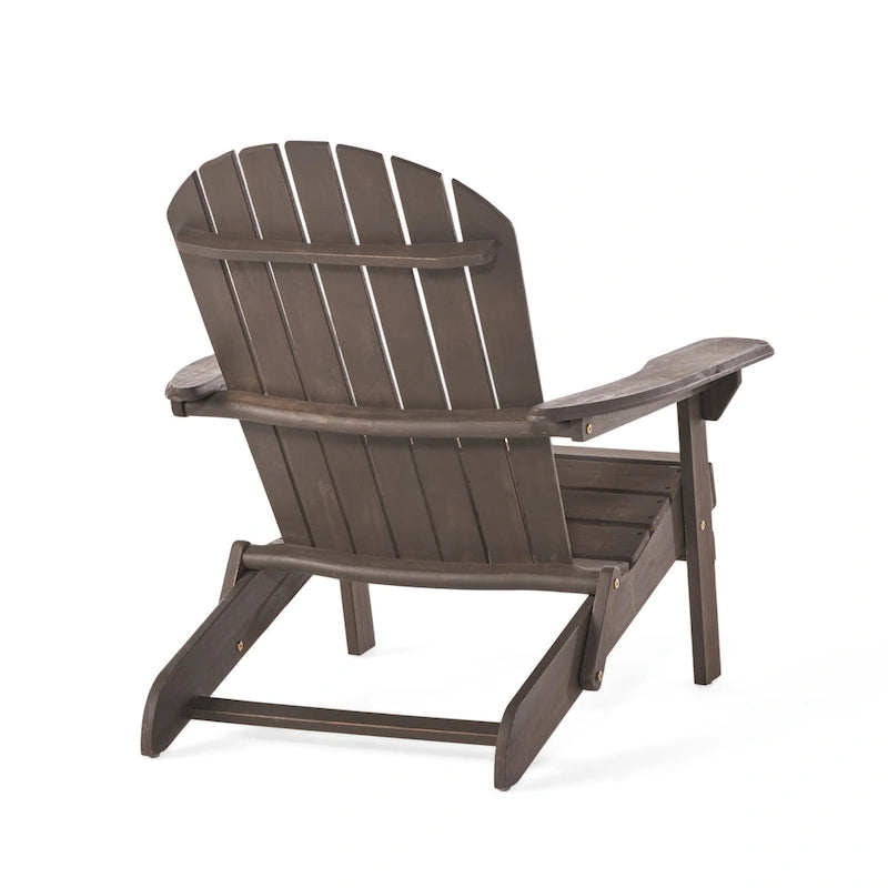 Chaise Adirondack pliante Hanlee en bois d'acacia par Christopher Knight Home - 29,50 L x 35,75 P x 34,25 H