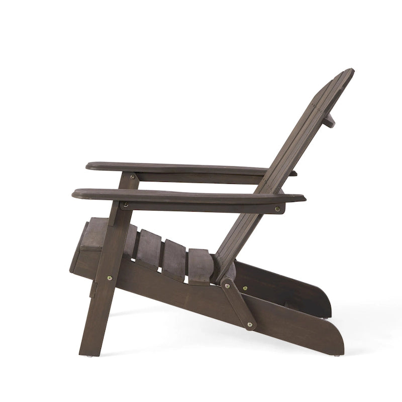 Chaise Adirondack pliante Hanlee en bois d'acacia par Christopher Knight Home - 29,50 L x 35,75 P x 34,25 H