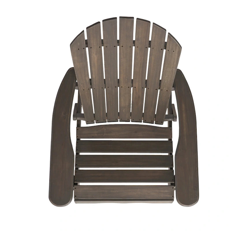 Chaise Adirondack pliante Hanlee en bois d'acacia par Christopher Knight Home - 29,50 L x 35,75 P x 34,25 H