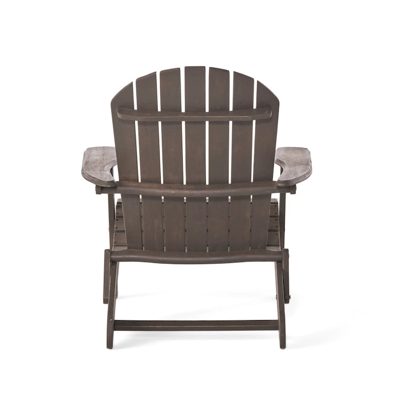 Chaise Adirondack pliante Hanlee en bois d'acacia par Christopher Knight Home - 29,50 L x 35,75 P x 34,25 H