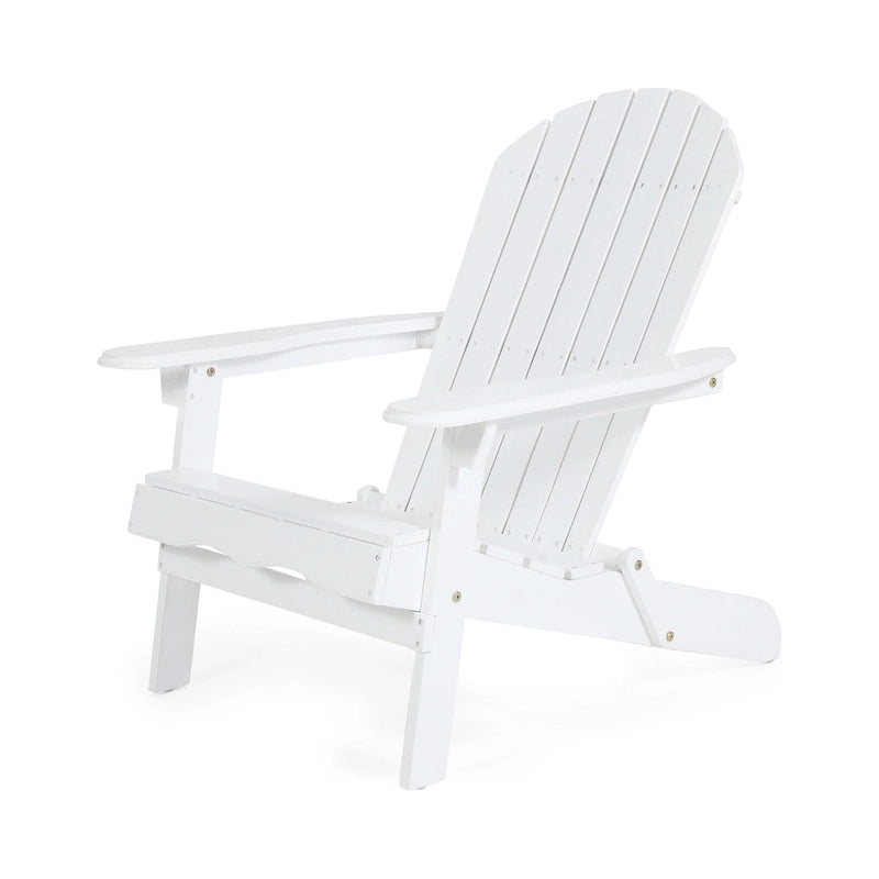 Chaise Adirondack pliante Hanlee en bois d'acacia par Christopher Knight Home - 29,50 L x 35,75 P x 34,25 H