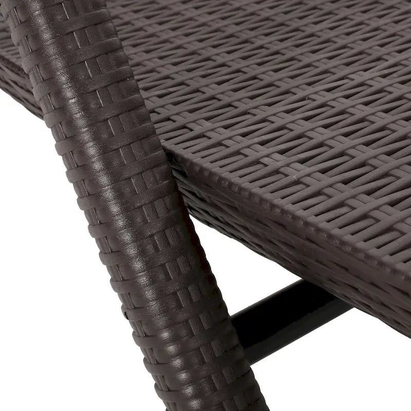 Chaises longues Waverly d'extérieur en similicuir (Lot de 2) par Christopher Knight Home - 31.50 L x 76.50 P x 21.00 H