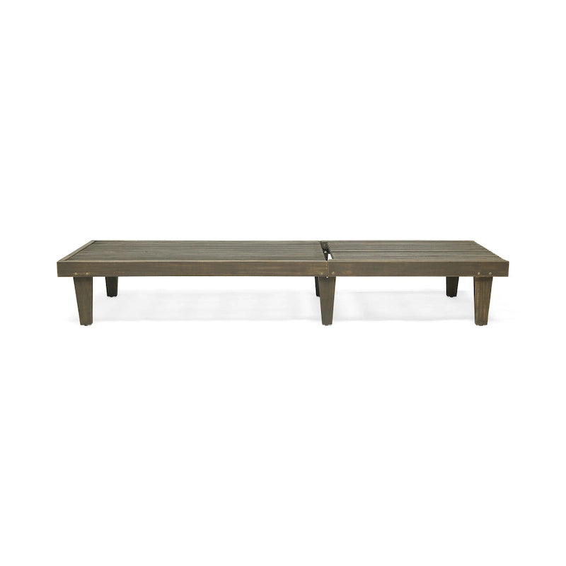 Chaise longue d'extérieur en bois réglable Nadine par Christopher Knight Home