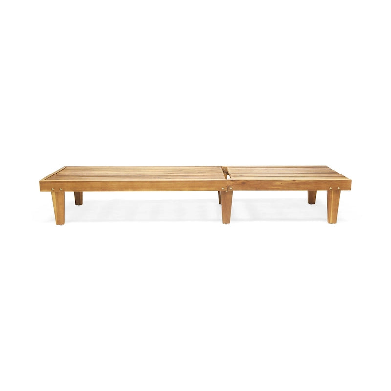 Chaise longue d'extérieur en bois réglable Nadine par Christopher Knight Home