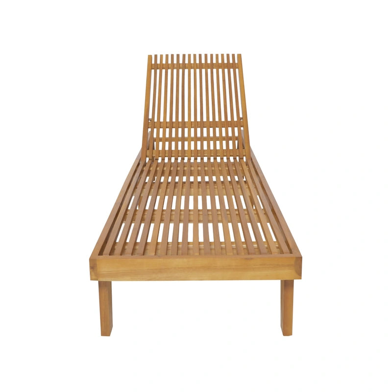 Chaise longue d'extérieur en bois réglable Nadine par Christopher Knight Home