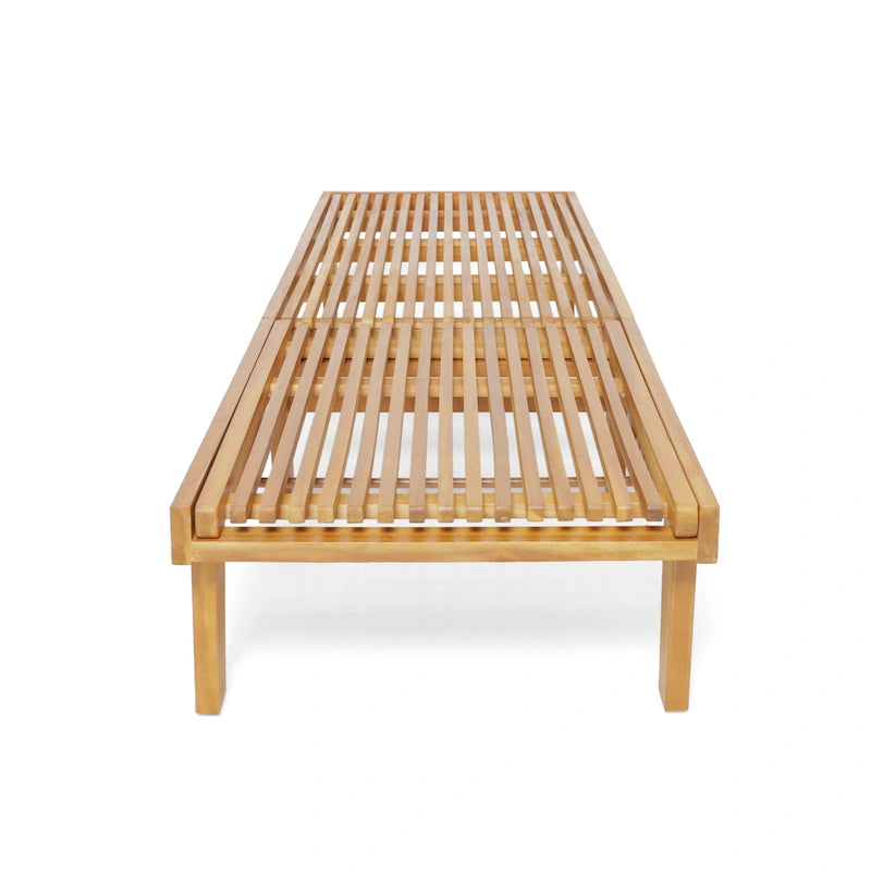 Chaise longue d'extérieur en bois réglable Nadine par Christopher Knight Home