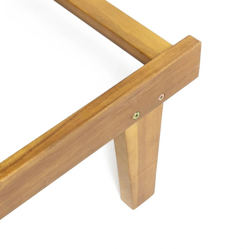 Chaise longue d'extérieur en bois réglable Nadine par Christopher Knight Home