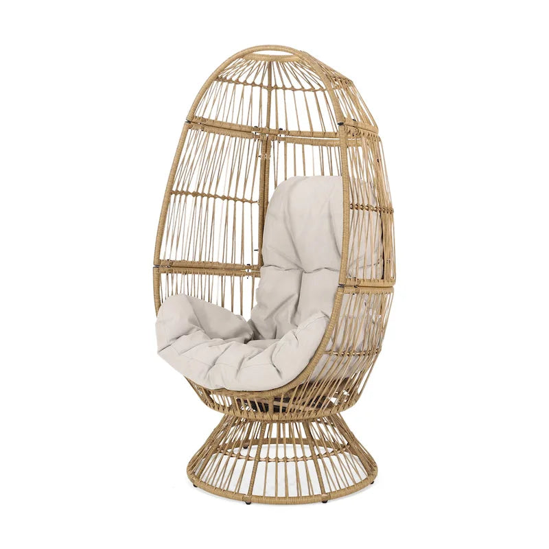 Fauteuil suspendu pivotant en osier pour l'extérieur Pintan par Christopher Knight Home