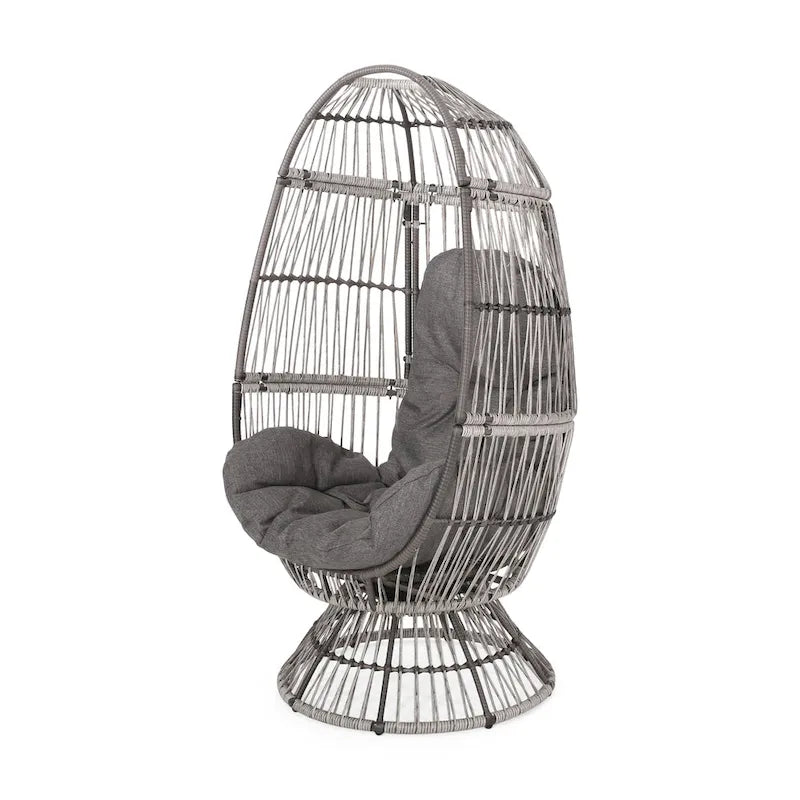 Fauteuil suspendu pivotant en osier pour l'extérieur Pintan par Christopher Knight Home