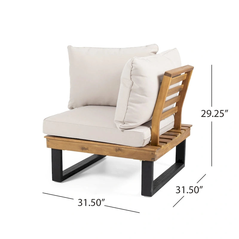 Sectionnel d'extérieur 4 pièces Sebastian Modern de Christopher Knight Home