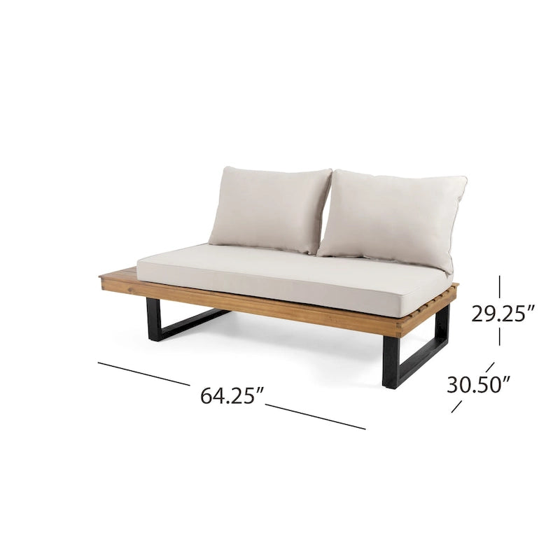 Sectionnel d'extérieur 4 pièces Sebastian Modern de Christopher Knight Home