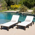 Chaises longues d'extérieur Jamaica avec coussin (lot de 2) par Christopher Knight Home