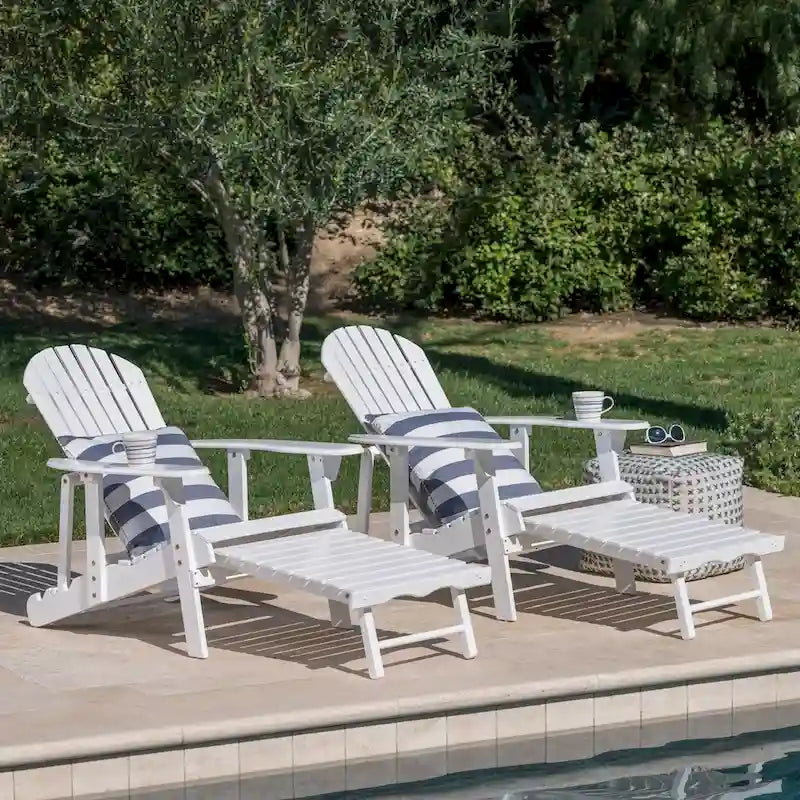 Chaises Adirondack inclinables Hayle en bois (lot de 2) par Christopher Knight Home