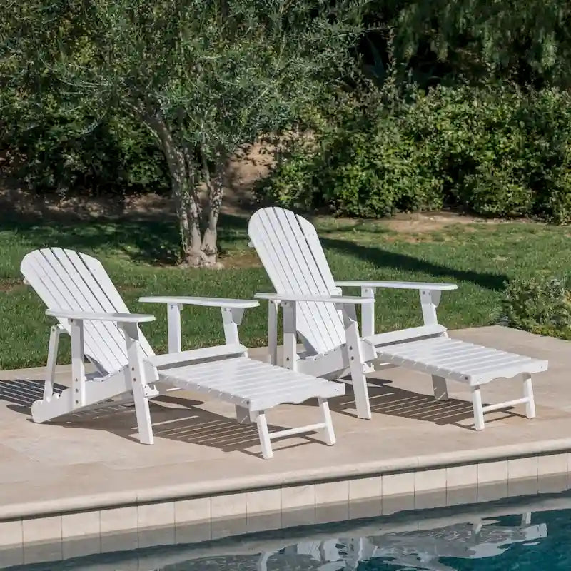 Chaises Adirondack inclinables Hayle en bois (lot de 2) par Christopher Knight Home