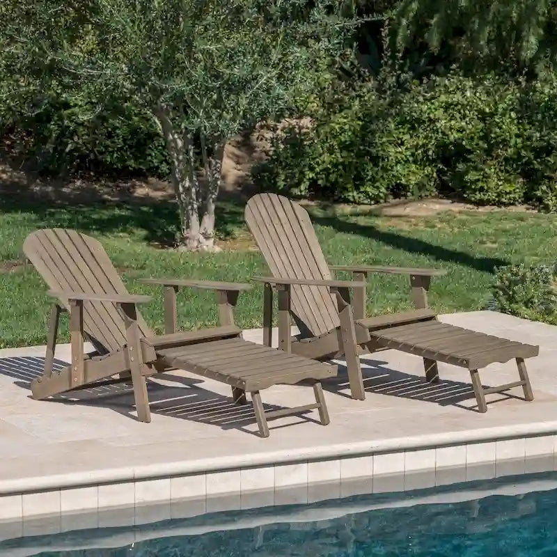 Chaises Adirondack inclinables Hayle en bois (lot de 2) par Christopher Knight Home