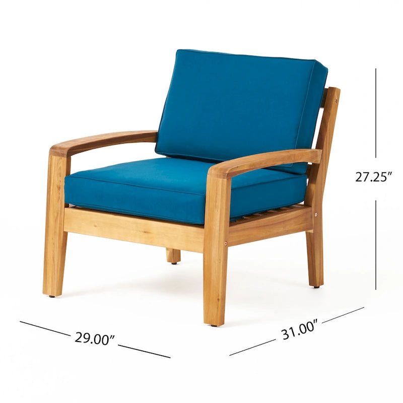 Ensemble de conversation d'extérieur 4 pièces en bois Grenada par Christopher Knight Home