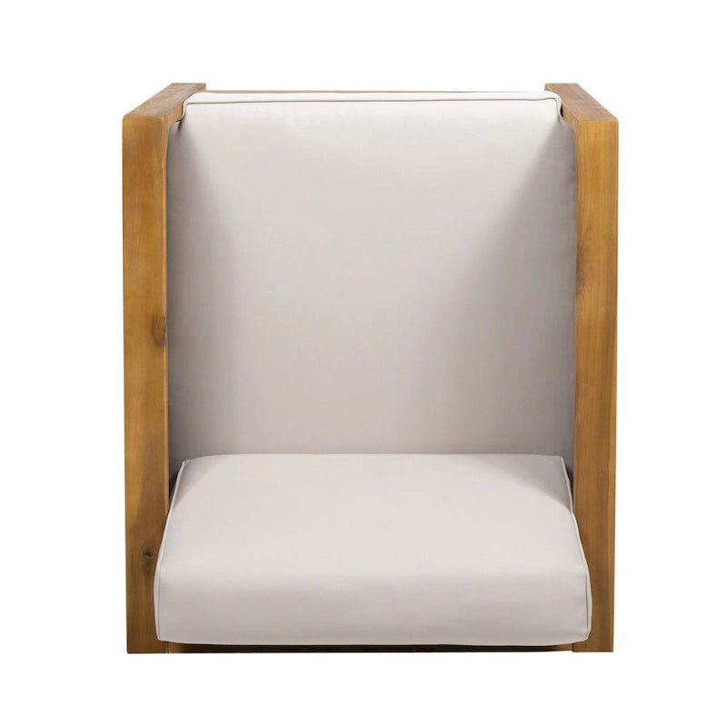 Fauteuil de jardin Linwood en bois d'acacia avec accents en osier (lot de 2) par Christopher Knight Home