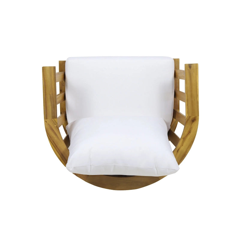 Ensemble de 4 chaises de club en bois d'acacia et de foyer Ridgeview Outdoor de Christopher Knight Home