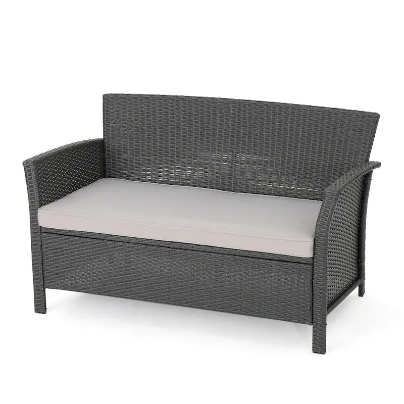 Causeuse d'extérieur en osier Sainte-Lucie par Christopher Knight Home