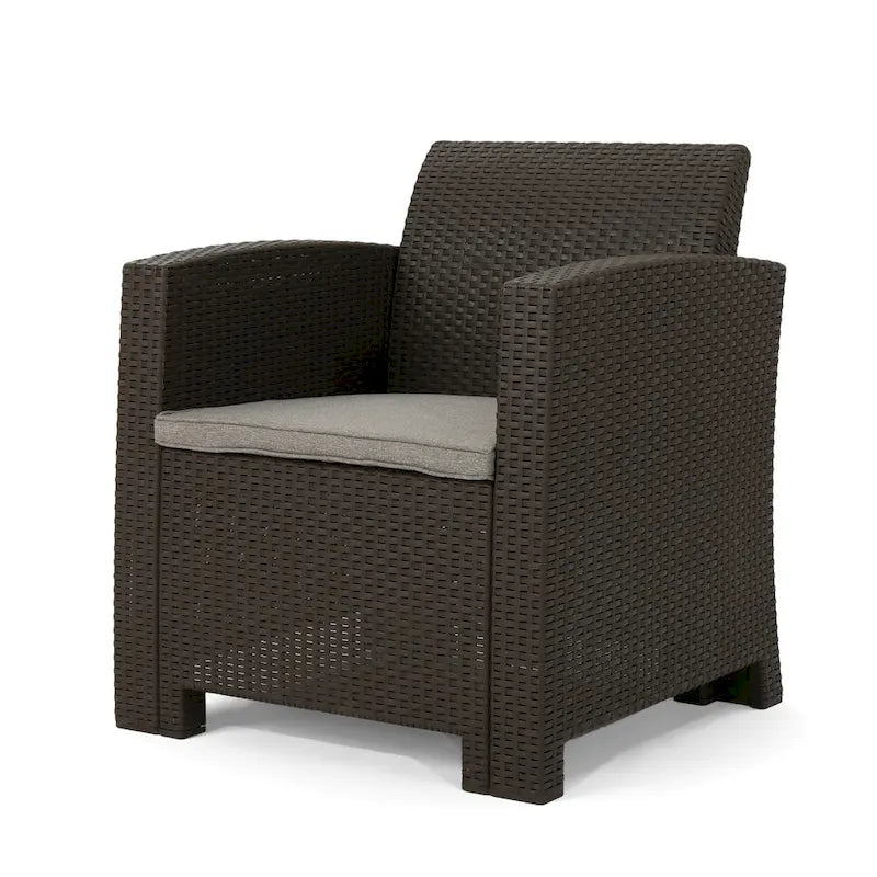 Christopher Knight Home Johns Fauteuil de jardin en osier synthétique
