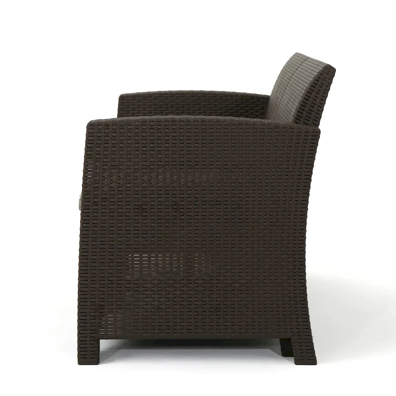 Christopher Knight Home Johns Fauteuil de jardin en osier synthétique