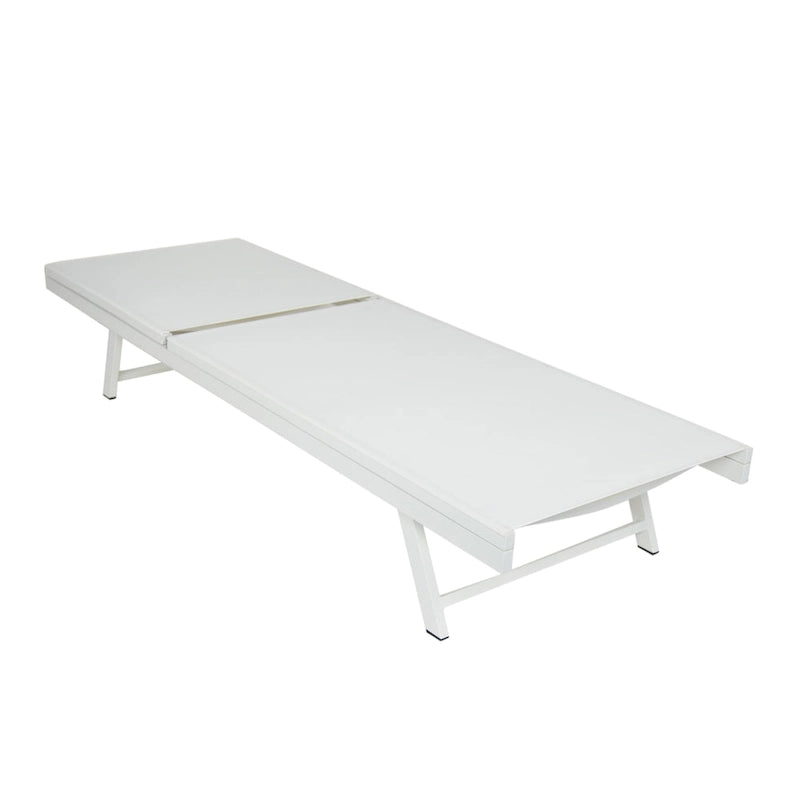 Salton Chaise longue d'extérieur en aluminium et textilène (lot de 4) par Christopher Knight Home