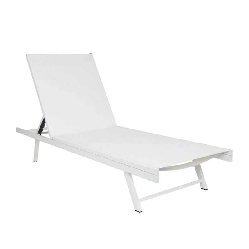 Salton Chaise longue d'extérieur en aluminium et textilène (lot de 4) par Christopher Knight Home