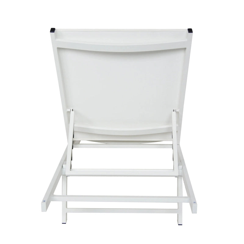 Salton Chaise longue d'extérieur en aluminium et textilène (lot de 4) par Christopher Knight Home