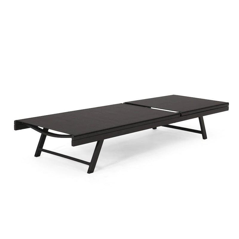 Salton Chaise longue d'extérieur en aluminium et textilène (lot de 4) par Christopher Knight Home