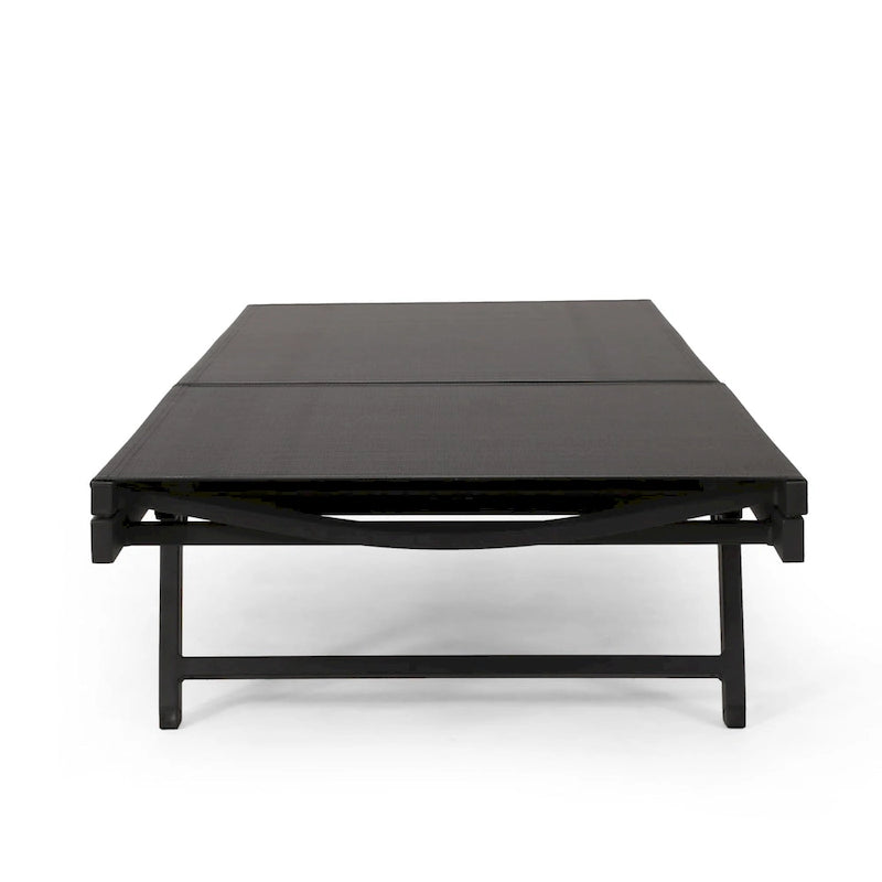 Salton Chaise longue d'extérieur en aluminium et textilène (lot de 4) par Christopher Knight Home