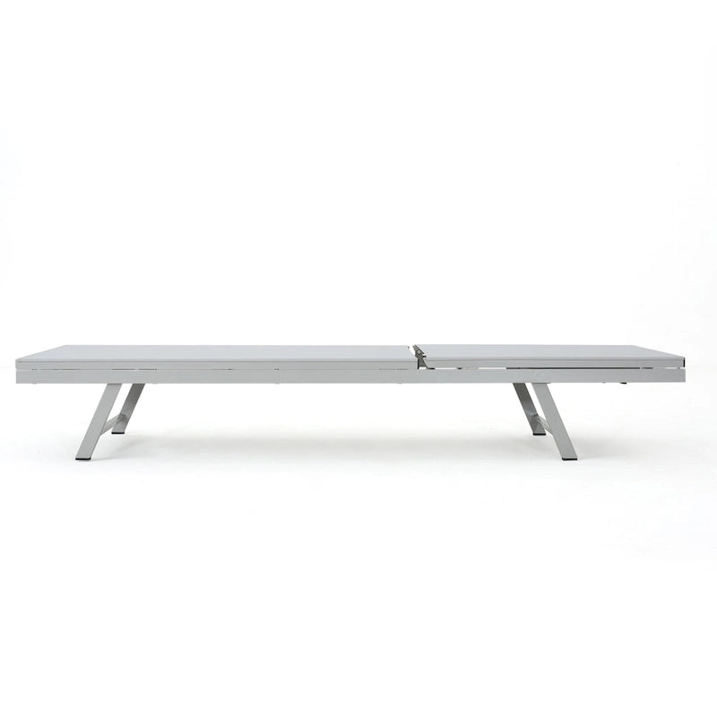 Salton Chaise longue d'extérieur en aluminium et textilène (lot de 4) par Christopher Knight Home