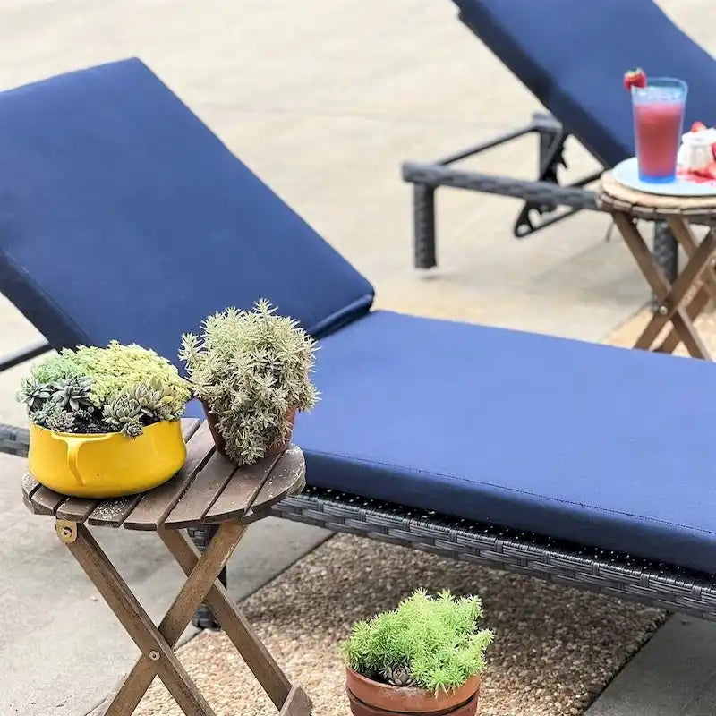 Chaises longues en osier Aiduma pour l'extérieur (lot de 2) de Havenside Home